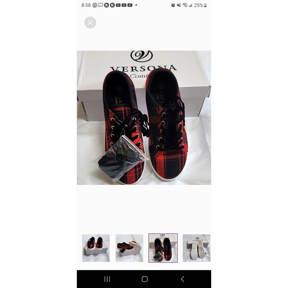 NIB Versona women's plaid shoes